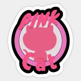 Pink cat Sticker